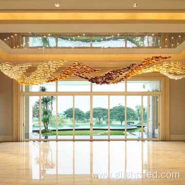 Fancy luxury commercial crystal glass big project chandelier